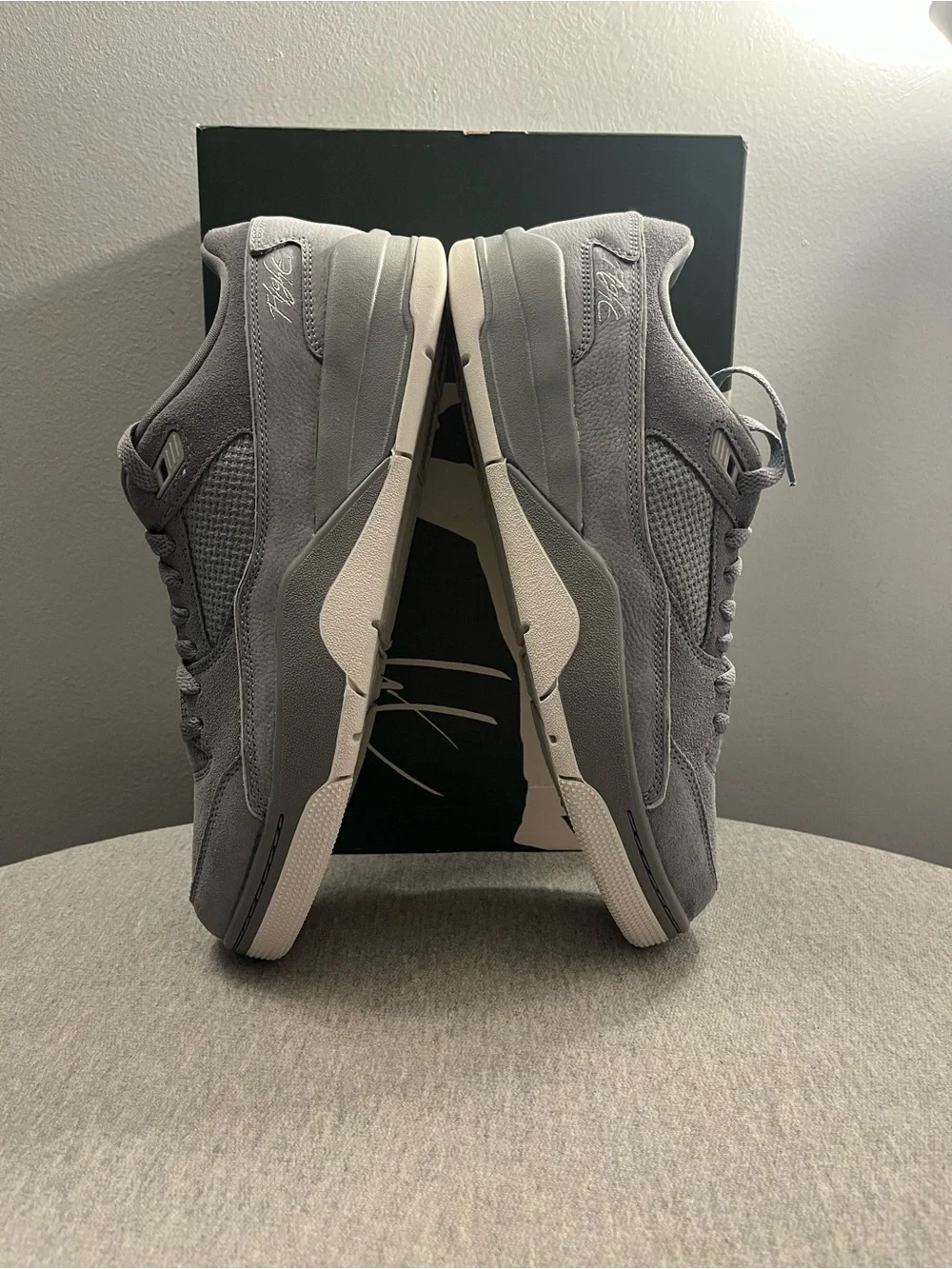 Nike Jordan Flight Court Cool Grey Varsity Red Men's Shoe Size 11 HF3255-007